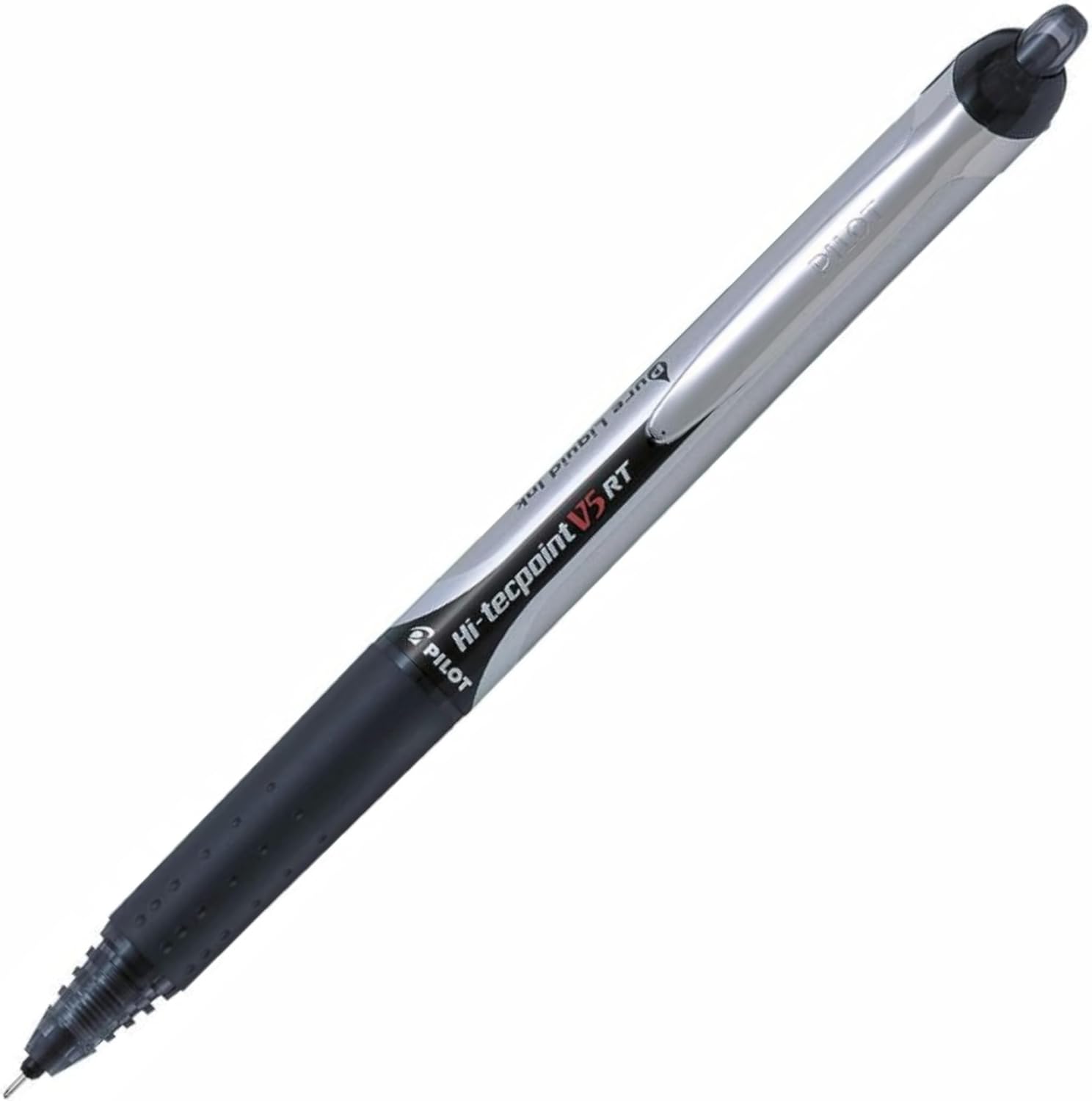 Pilot Hi-Tecpoint V5 RT Retractable Rollerball Pen 0.3 mm Line Pack of 3 Black