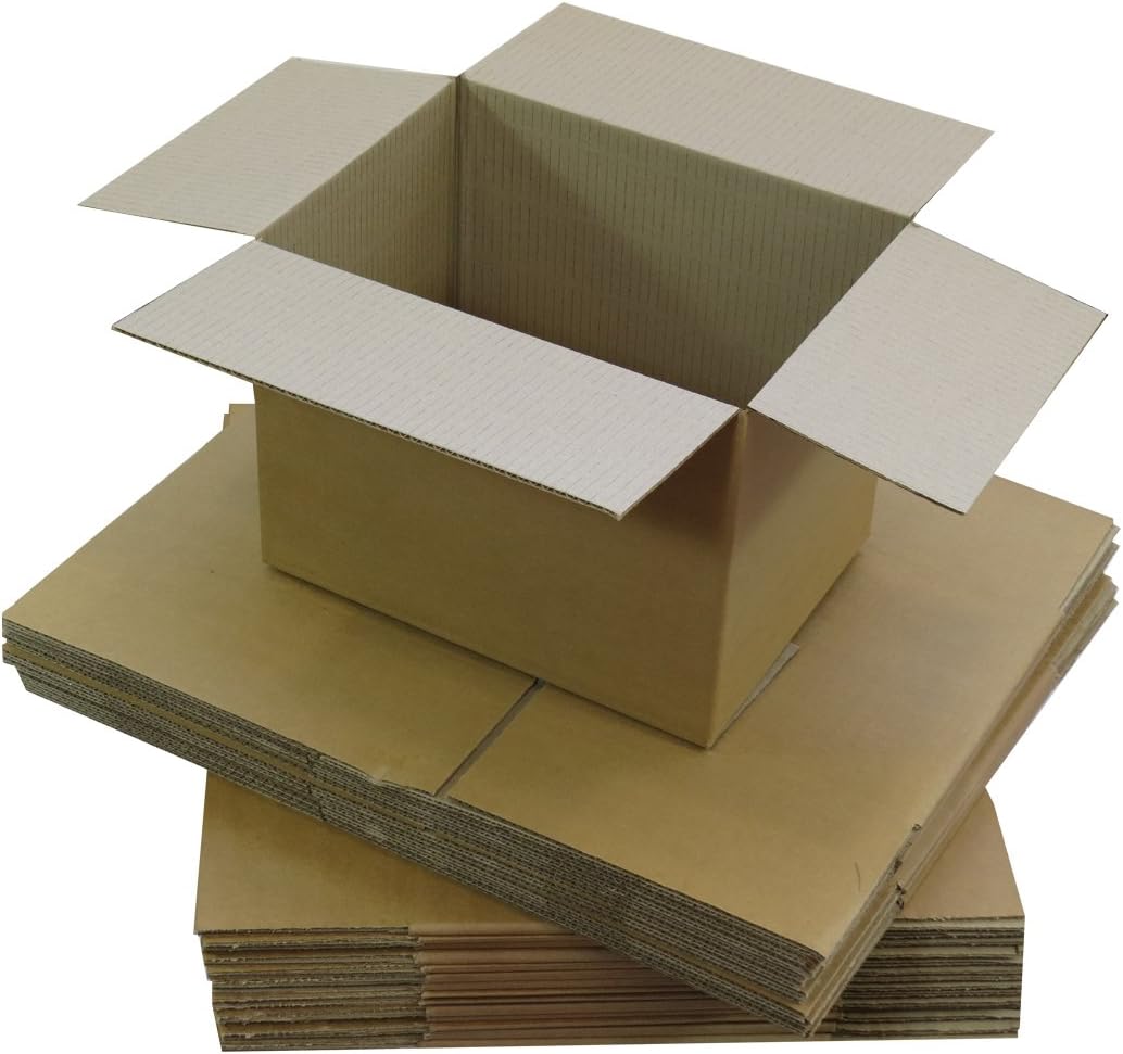 Triplast Single Wall Cardboard Postal Boxes, 8x6x6" 203x152x152mm, 5 Pack