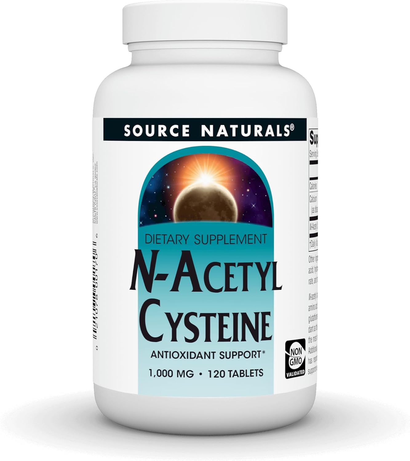 Source Naturals N-Acetyl Cysteine, 1000 mg - 120 Tablets | Non-GMO Validated Amino Acid Supplement that Supports Respritory Health*