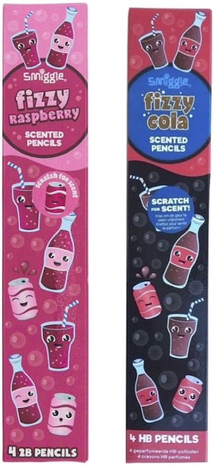 Smiggle Pencils HB Scented Twin Pack (Fizzy Combo - Cola & Raspberry)