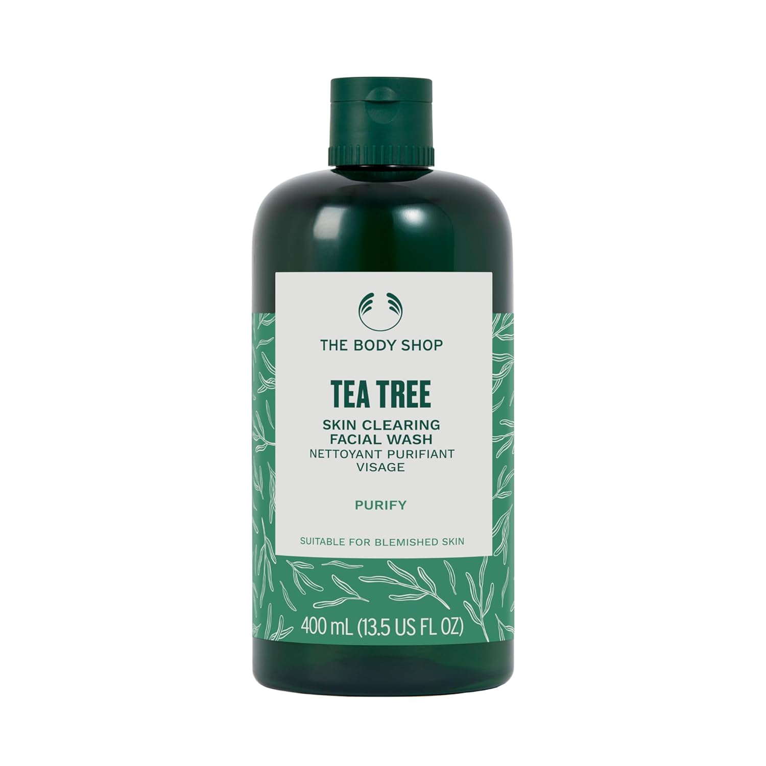The Body Shop Tea Tree Skin Clearing Facial Wash - Purifying For Blemished Skin - Vegan - 13.5 Fl Oz