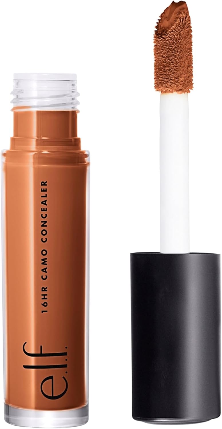 e.l.f. 16HR Camo Concealer, Full Coverage & Highly Pigmented, Matte Finish, Deep Cinnamon, 0.203 Fl Oz (6mL)