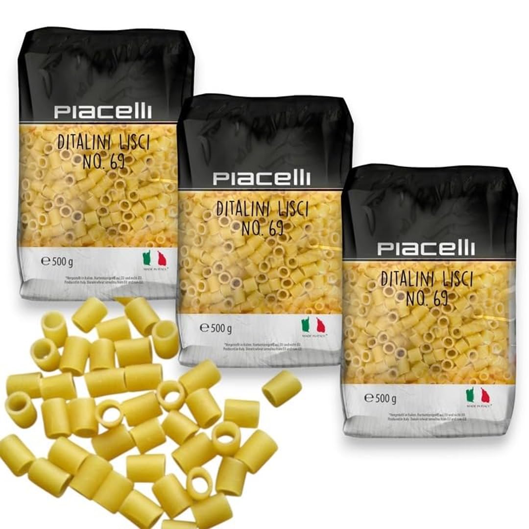 Piacelli Ditalini Pasta - Protein Pasta Delivers Flavor & Nutrition in Every Bite - Our Pasta Noodles Hold Their Shape Ideally in Soups & Sauces - Enjoy Organic Pasta in Your Favorite Recipes - 500g
