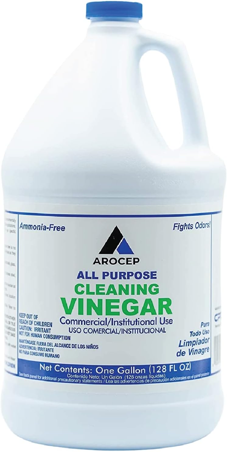 All-Purpose White Vinegar Cleaning Solution, 1 Gallon, Multi-Surface Cleaner for Hard Water Stains, Bathroom and Kitchen Surfaces, and Clothes, Effective Deodorizer