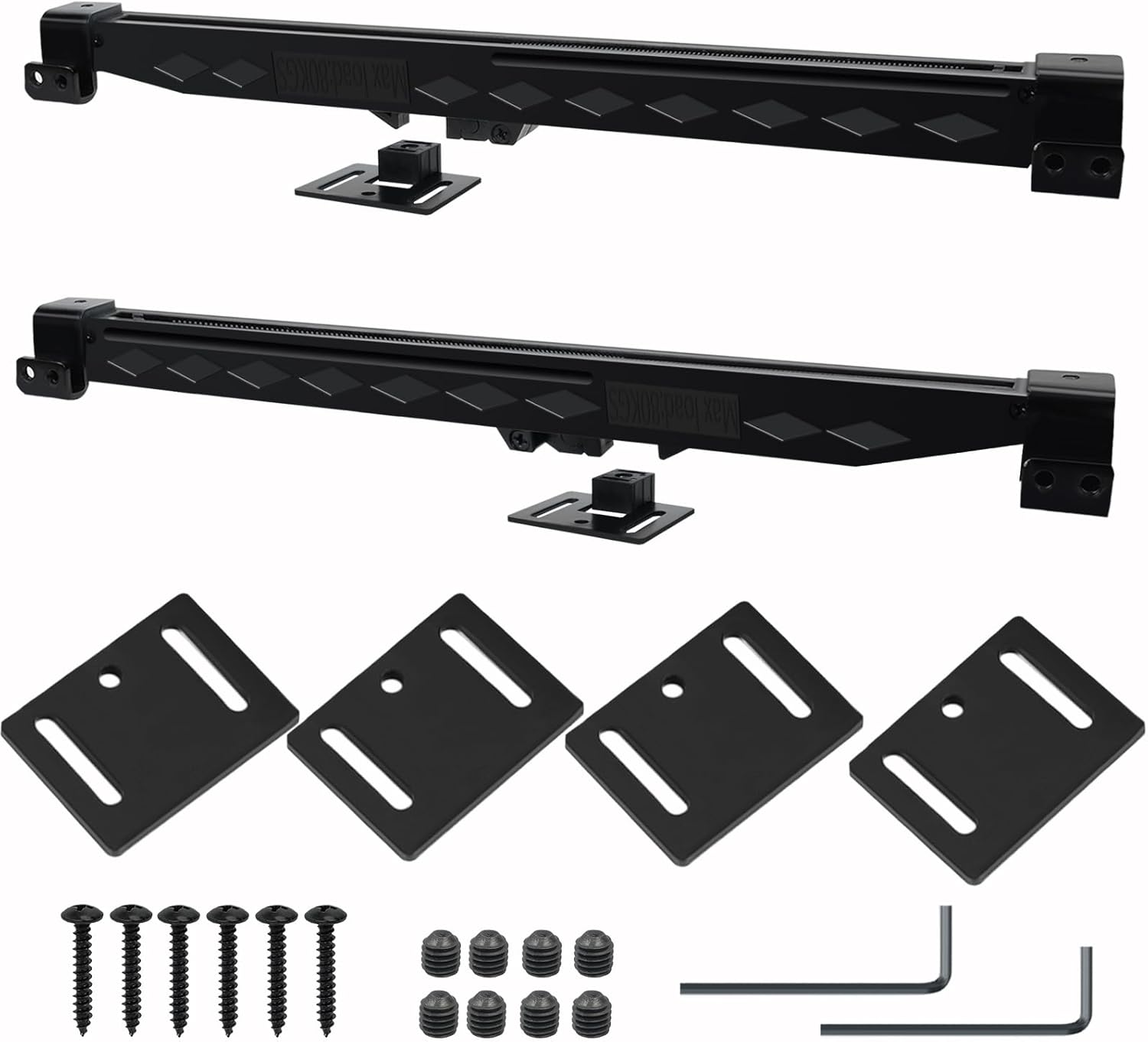 2Pcs Barn Door Soft Close Mechanism - Lashow Upgraded No-Drill Version Sliding Barn Door Hardware for Door Weight 70-160 Pounds Adjustable Door Stoppers, Actuator Spacers Included