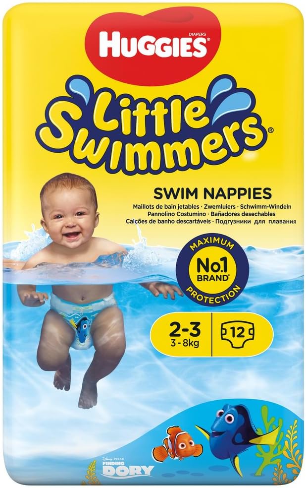 Huggies Little Swimmers Disposable Swim Diapers, X-Small (7lb-18lb.), 12-Count