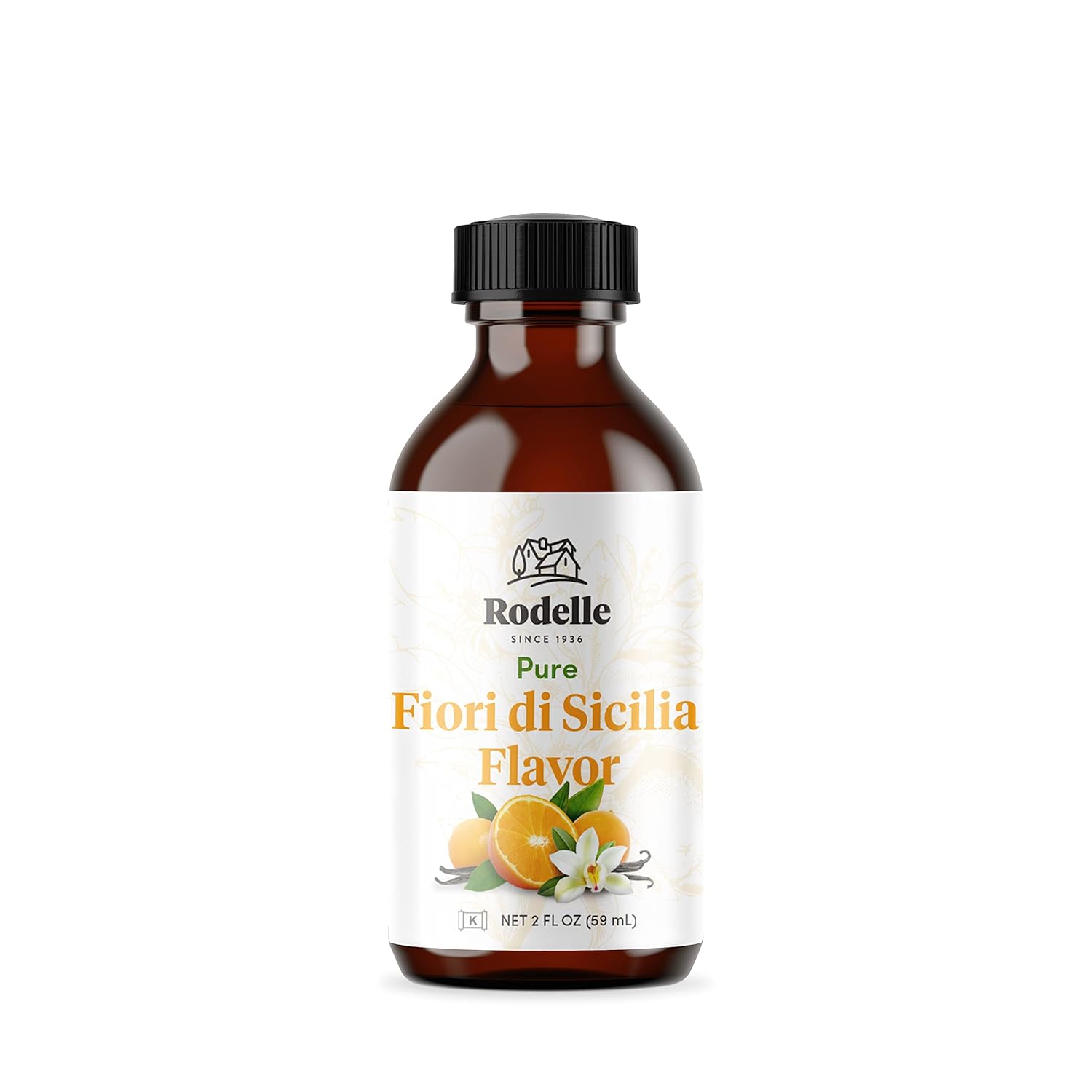 Rodelle Pure Fiori di Sicilia Citrus Flavor, 2 FL oz (Pack of 1)