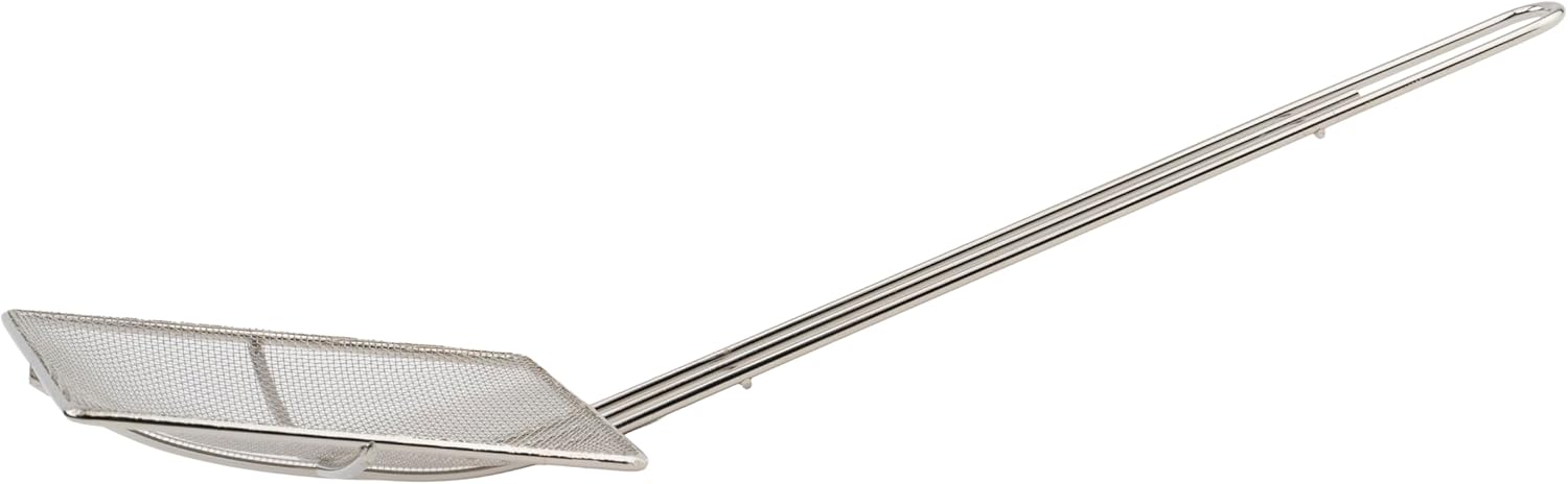 Winco Square Mesh Skimmer, 6.75-Inch, Medium, Nickel