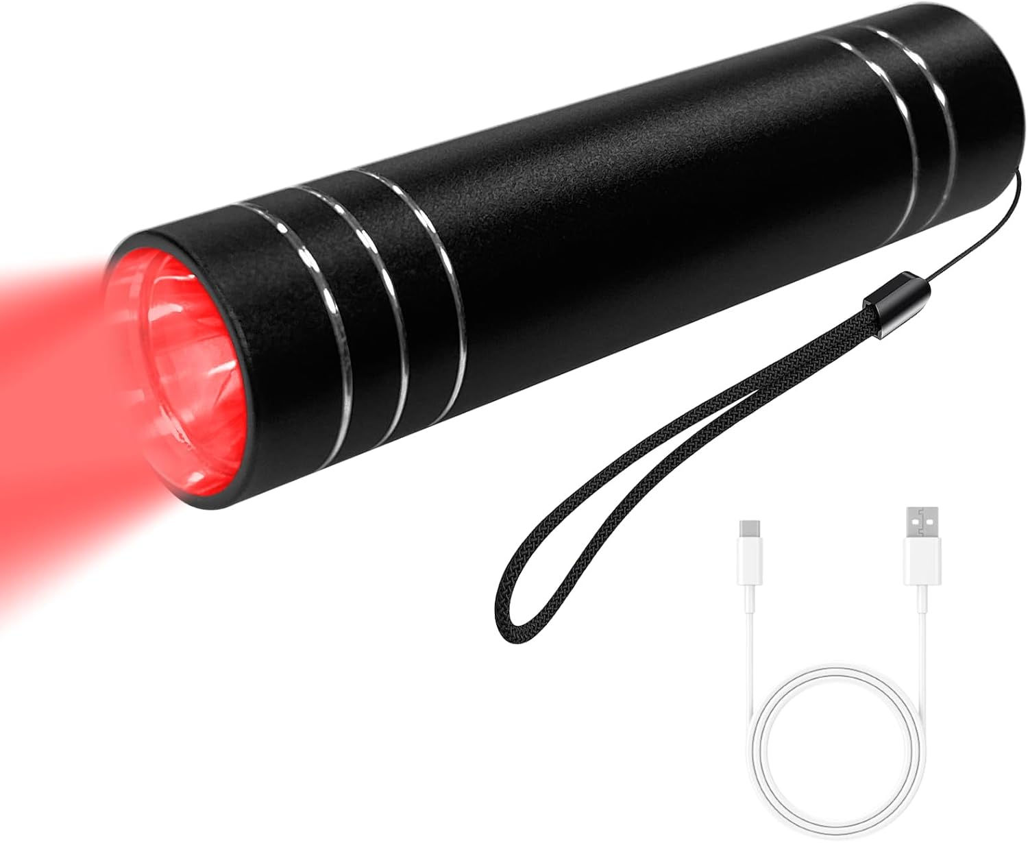 Red Light Therapy Device for Joint and Muscle, 660nm&850nm LED Lights Therapy Wand, Portable Infrared Light Therapy Torch, Near Infrared Light for Body, Face, Neck, Back,Knee (Black)