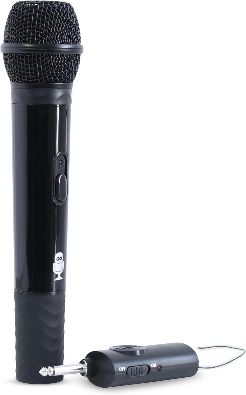 Singing Machine Portable Wireless Microphone (Black) - Premium Unidirectional UHF Wireless Mic for Singing, Speeches & Events - Cordless Mic Compatible with Karaoke Machines, PA Systems & More