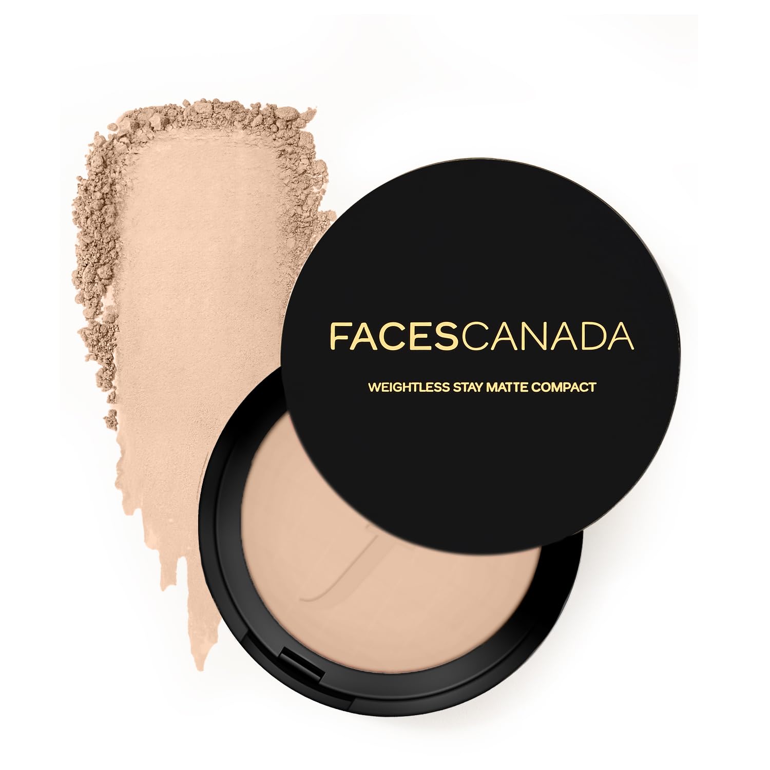Weightless Matte Finish Compact Powder - Ivory | Non Oily Pressed Powder | Easy Blendable & Lightweight | Sun Protection with Vitamin E | 0.32 Oz/9g