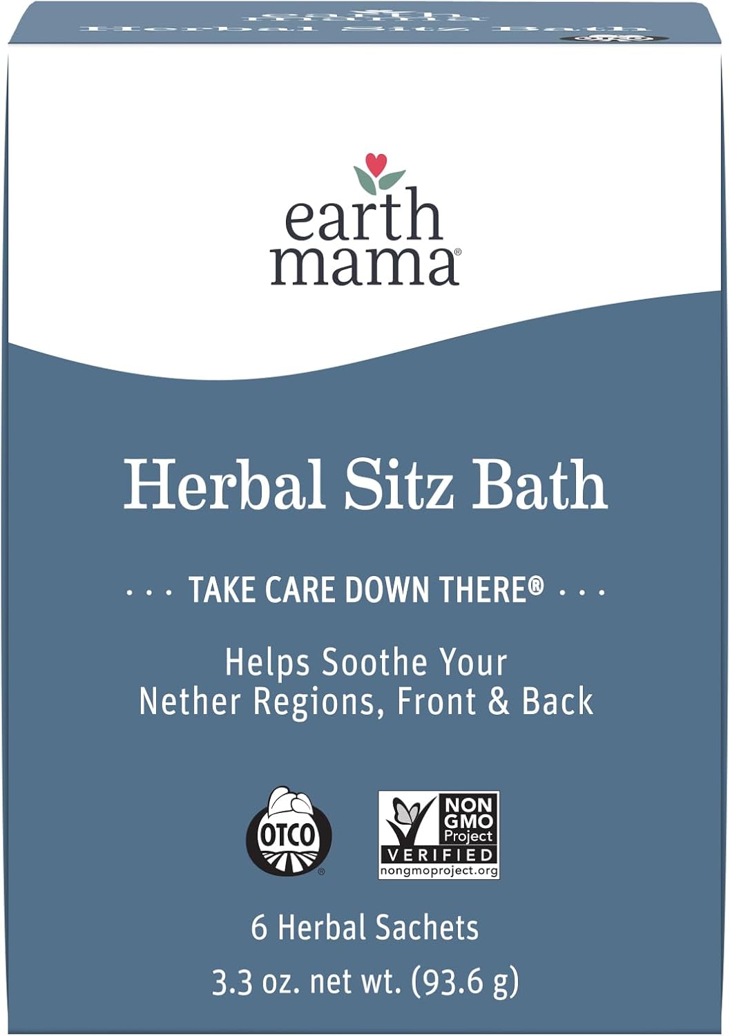 Earth Mama Herbal Sitz Bath | Pregnancy & Postpartum Essentials, Soothing Sitz Bath for Hemorrhoids with Witch Hazel, & Calendula, 6-Count