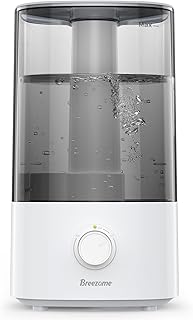 BREEZOME 4L Humidifiers for Bedroom, Ultrasonic Top Fill Cool Mist Humidifiers for Large Room, Last Up to 50 Hours, Humidifiers for Baby, Plants, Nursery
