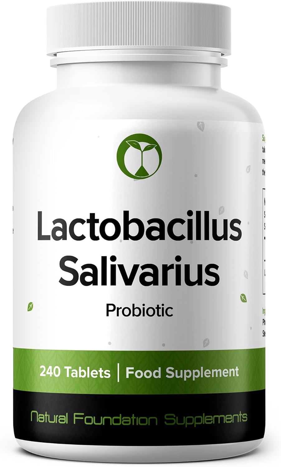 Lactobacillus Salivarius (4 Month Supply) Probiotic Supplement 240 Tablets 3 Billion CFU Probiotics for Men & Women Vegan Friendly Made in The UK (Lactobacillus Salivarius)