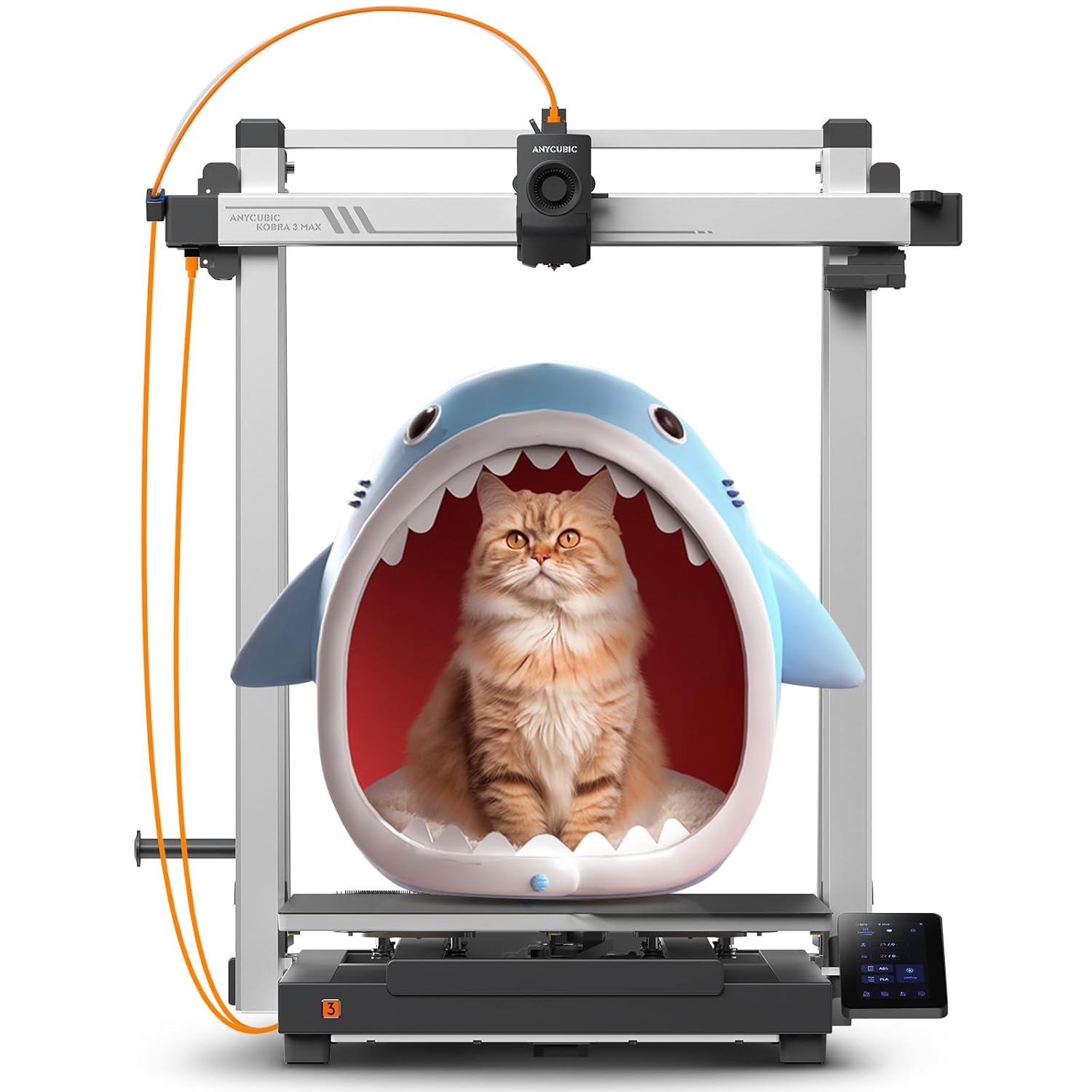 ANYCUBIC Kobra 3 Max 3D Printer,600mm/s High Speed Multicolor 3D Printers (4 to 8 Colors),Print Size 420 * 420 * 500mm,88L Large Print Volume,Auto Leveling for Novices & Experts Smart Choice