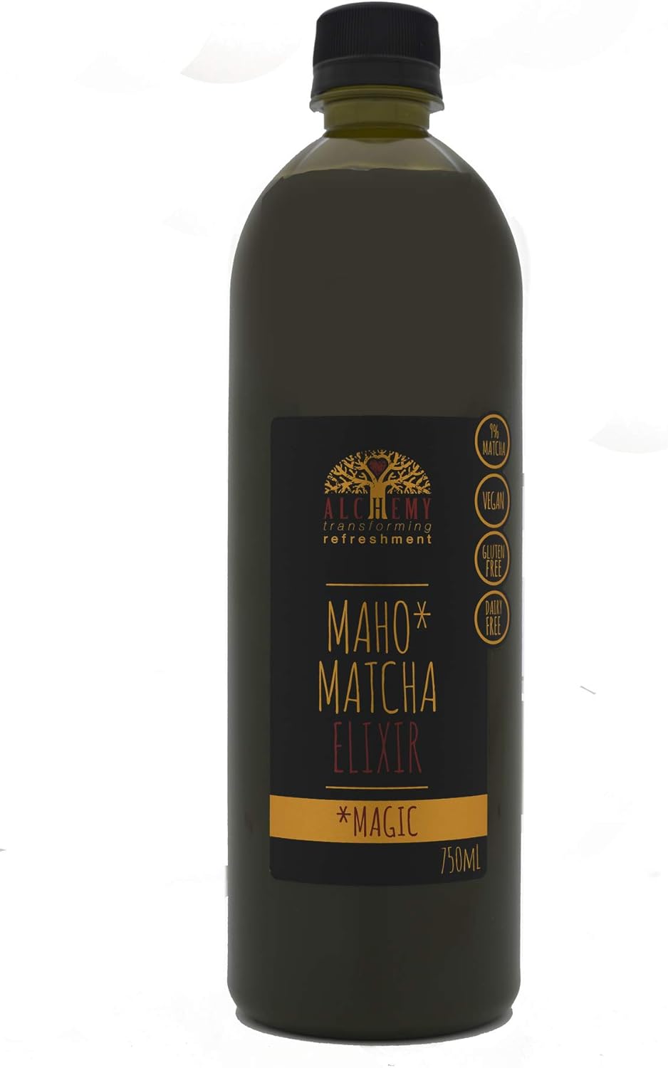 Maho Matcha Elixir 750ml, for Matcha Latte, Tea, Shakes & Smoothies - High in Natural Antioxidants, Non-GMO, Vegan, Gluten-Free