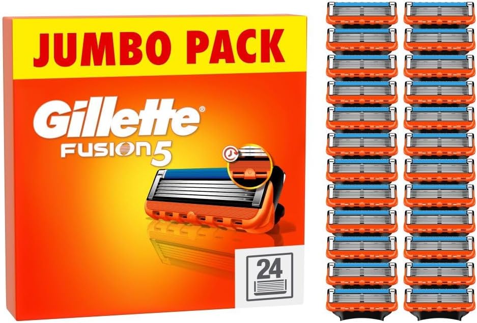 Gillette Fusion5 Razor Refills for Men, Razor Blades Men with Lubrastrip for a Close Shave, Compatible with Razors