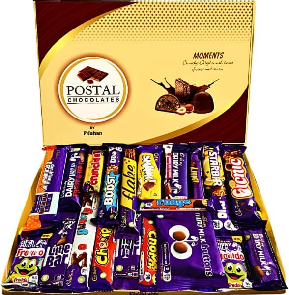 Mega Variety Chocolate Hamper | 20 Assorted Chocolate Bars with Creamy, Crispy, Caramel, and Fudgy Flavours | Sweet Delight Gift Box | Ultimate Mixed Treat Selection for All Occasions – By FrJahan