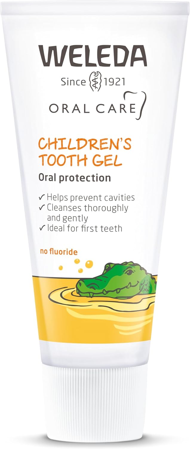 Weleda Children's Tooth Gel Toothpaste, For Kids & Toddlers, Gentle Calendula for Baby Teeth, Fluoride Free & Plant-Based, SLS Free, Certified Natural, Organic, Vegan, 50ml
