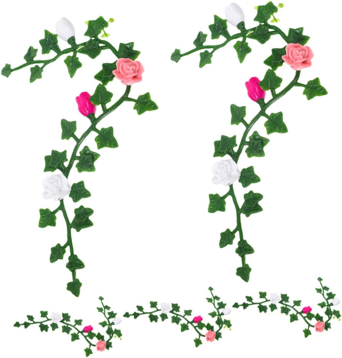 Beaupretty 5pcs Miniature Artificial Flower Vines for Dollhouse Decoration Realistic Mini Garden Scenery Accessories Fine Detail Faux Flowers for Table and Micro Landscape