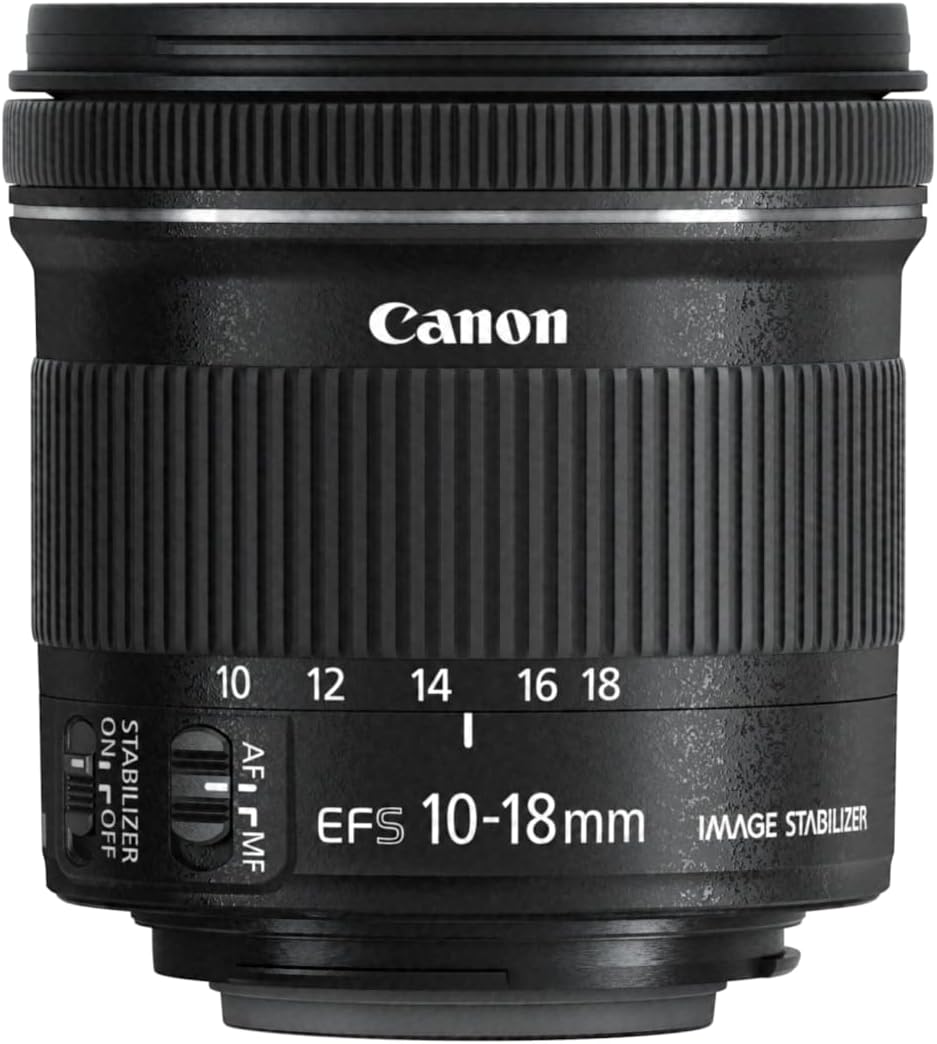 Canon EF-S 10-18mm f/4.5-5.6 IS STM Lens - Ultra-Wide-Angle Zoom Lens | Compact, Lightweight | Architecture, Landscape, Travel Photography | Canon EOS DSLR Compatible
