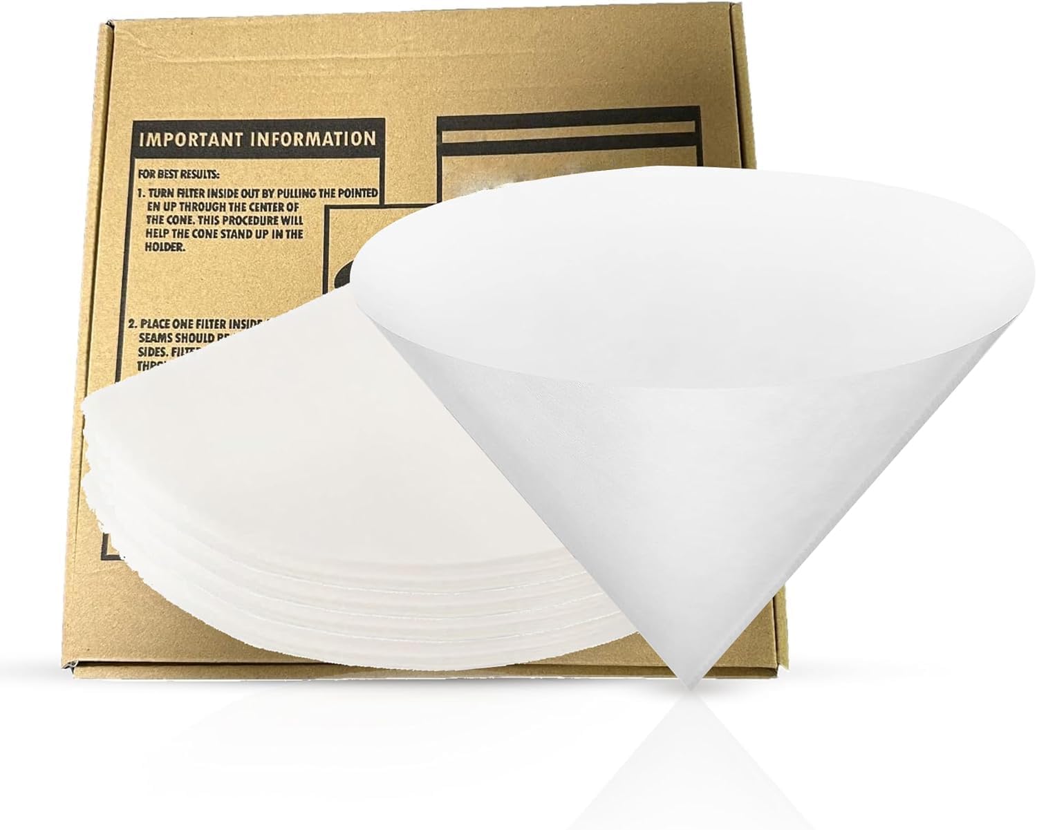 Abbey 50 Deep Fat Fryer Cooking Oil Filter Paper – Non Woven Commercial Kitchen Cooking Oil Cone Filter Paper Enhance Taste – Disposable Filter Paper for Restaurants, Cafes, Hotels - 25.4x25.4x25.4cm