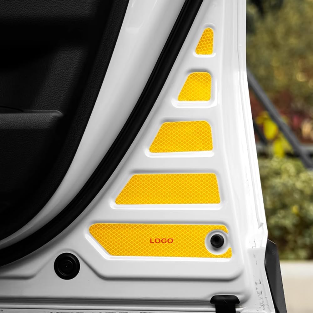 Door Reflective Open Door Warning Sticker for 2024 2025 Toyota Land Cruiser 250 1958 Prado LC250 Night Visibility Car Safety Tips Stickers Interior Supplies Modification Accessories