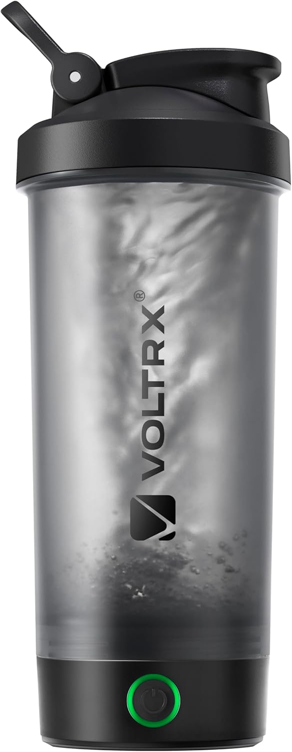 VOLTRX Protein Shaker Bottle, Titanus USB C Rechargeable Electric Protein Shake Mixer, Shaker Cups for Protein Shakes and Meal Replacement Shakes, BPA Free, 24oz
