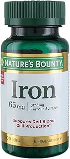 Nature's Bounty Iron 65 Mg.(325 mg Ferrous Sulfate), 100 Count (Pack of 2)