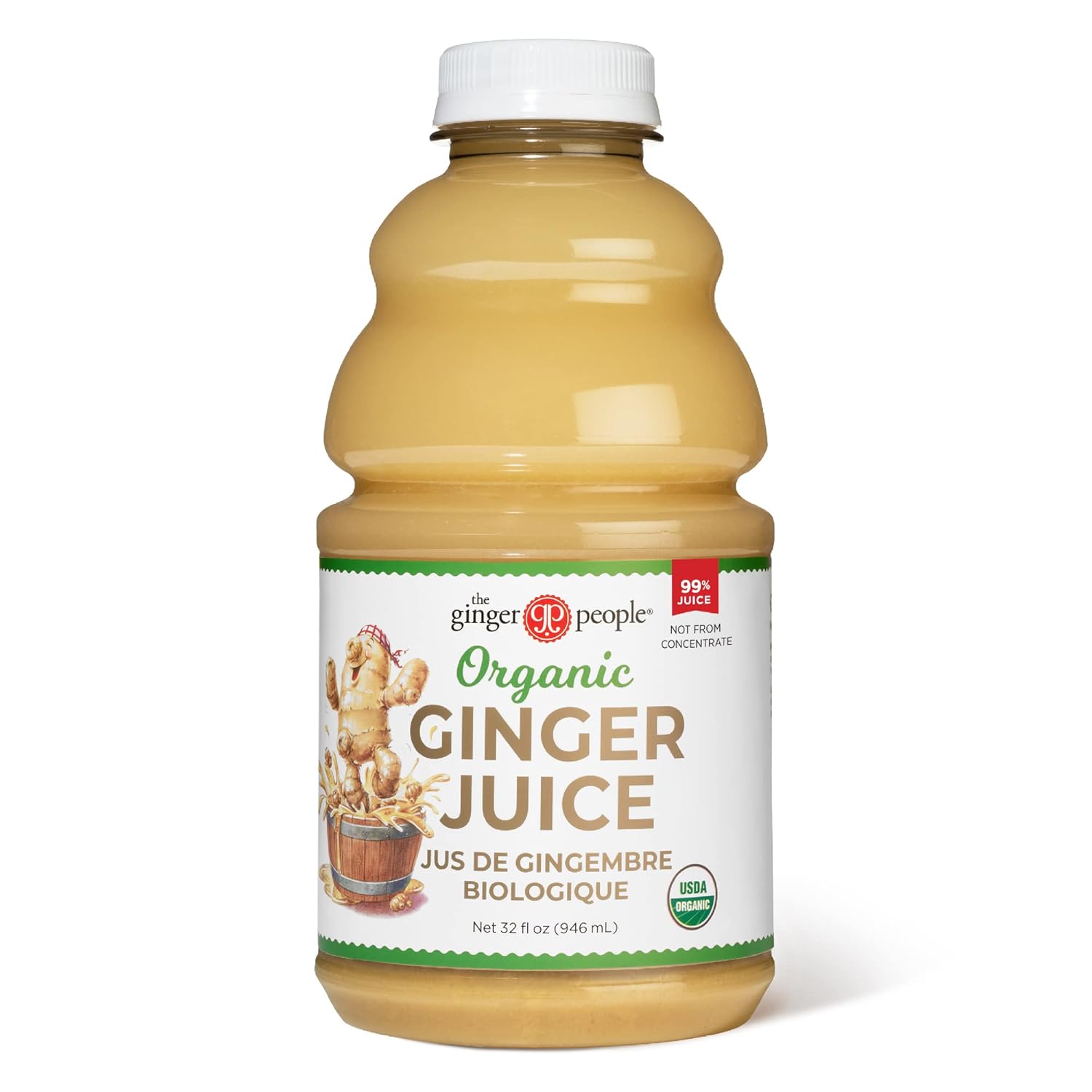 99% Pure Organic Ginger Juice by The Ginger People – Digestive Health, Premium Quality, 32 Fl Oz Bottle (Pack of 1)