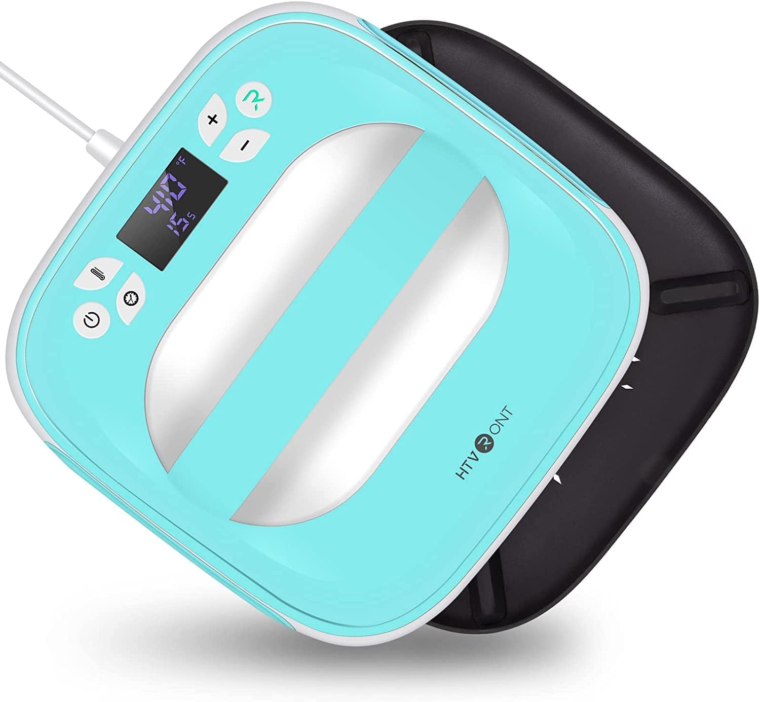 HTVRONT Heat Press Machine 10" x 10",Fast Heat-up Iron Press Heat for Sublimation and HTV Vinyl Shirt Press Machine for Hat, Bags, Heating Transfer Projects (Light Green)