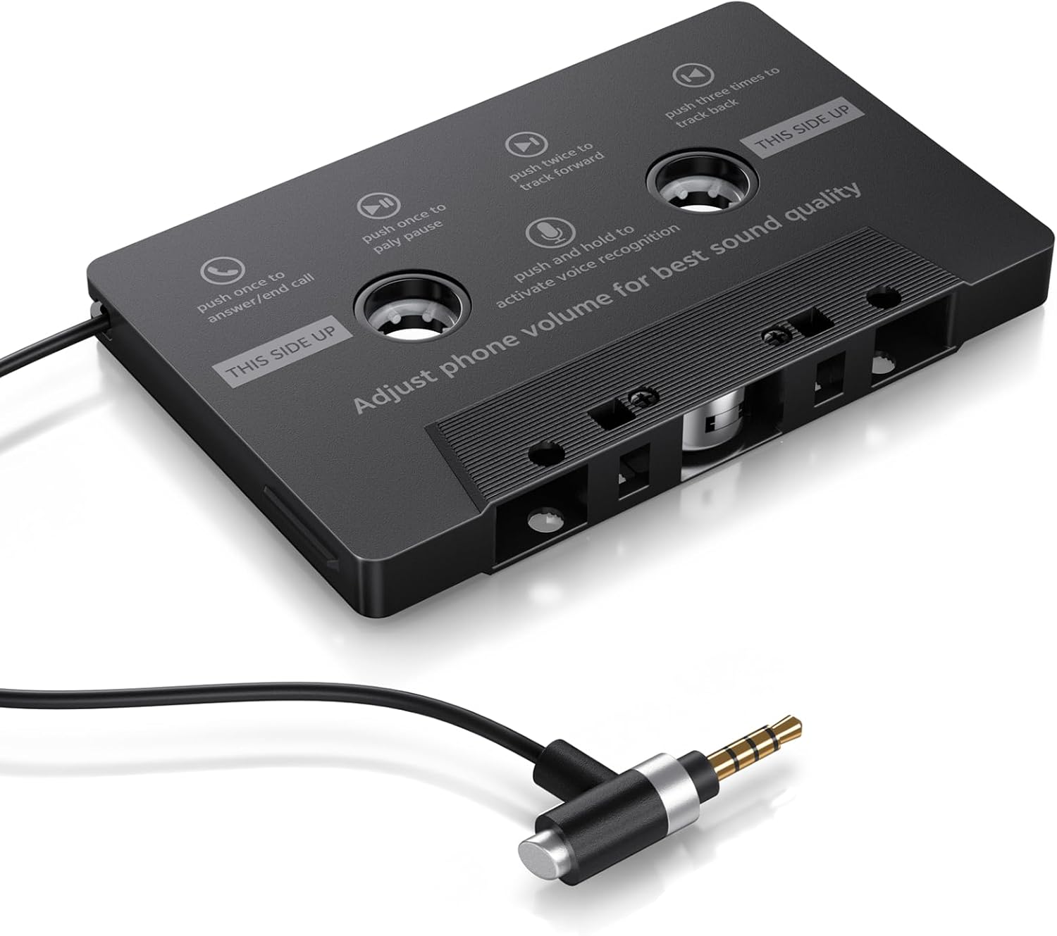 Car Cassette AUX Adapter with Hands-Free Calling – Great for Old Car Stereo – Compatible with Smartphones and MP3 Players