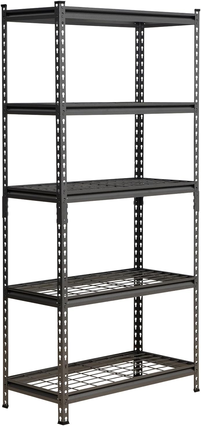 Rhino Racking - 5 Tier Heavy-Duty Boltless Wire Shelving Unit - 1000kg Load Capacity - 183 x 90 x 30 cm