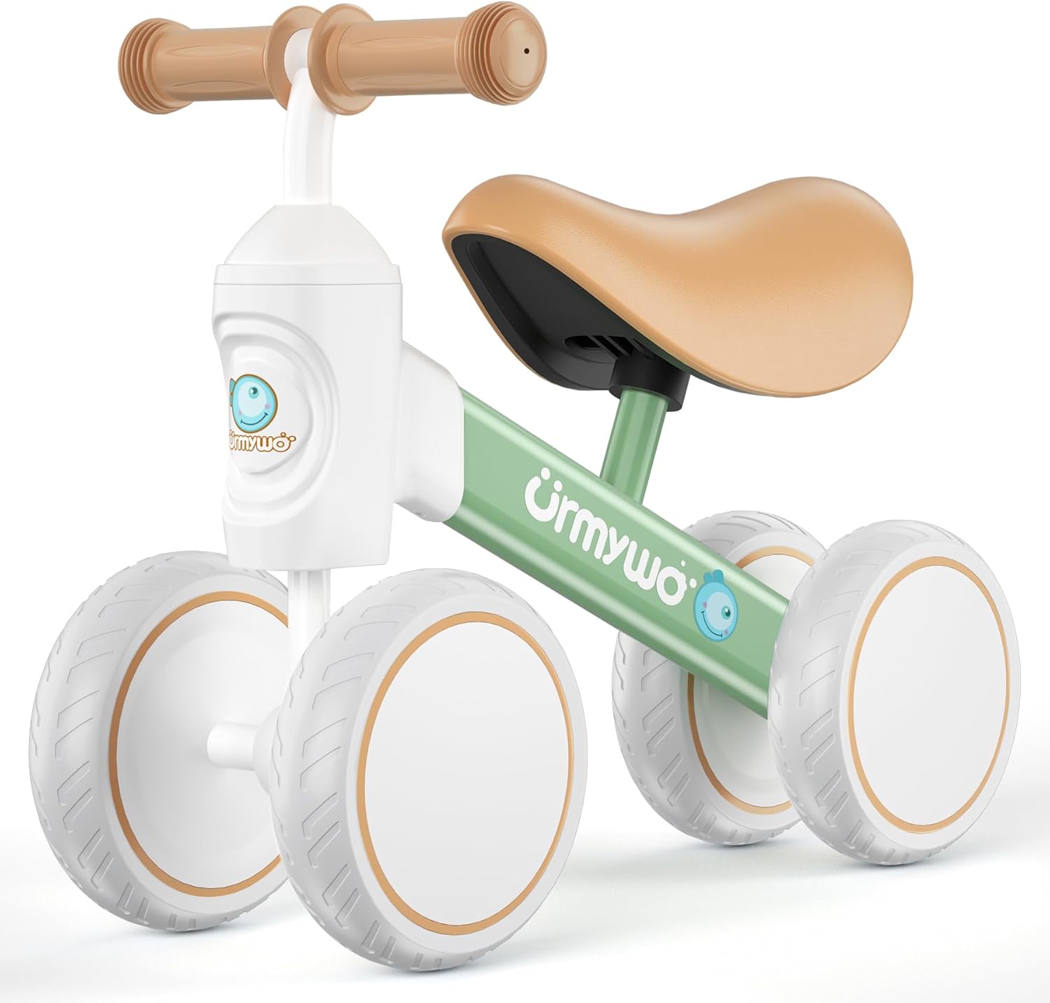 URMYWO Baby Balance Bike for 1 2 Years Old Boys Girls,Ride On Toys for 1 Year Old Kid's Toddler Bike Birthday Gifts for 10-24 Months Boys Girls Green