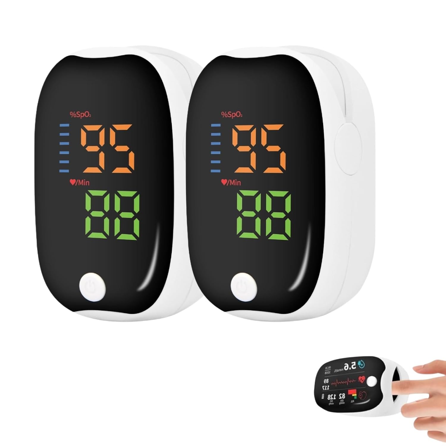 Non Invasive for Meter-Glucose monitor no pricking glucose meters, 2025 Upgraded Blood Sugar Monitors for Home or Outdoor Use-2PCS-W1