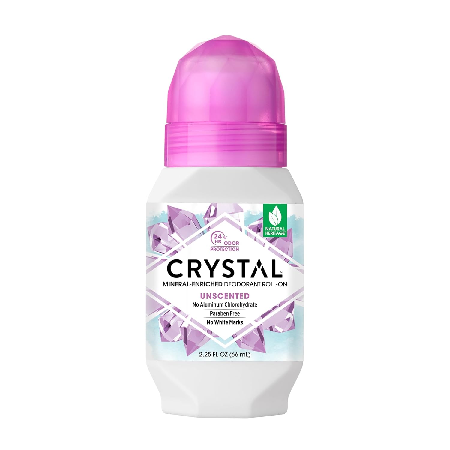 CRYSTAL BODY DEODORANT Roll-On - Unscented (2.25 fl oz)