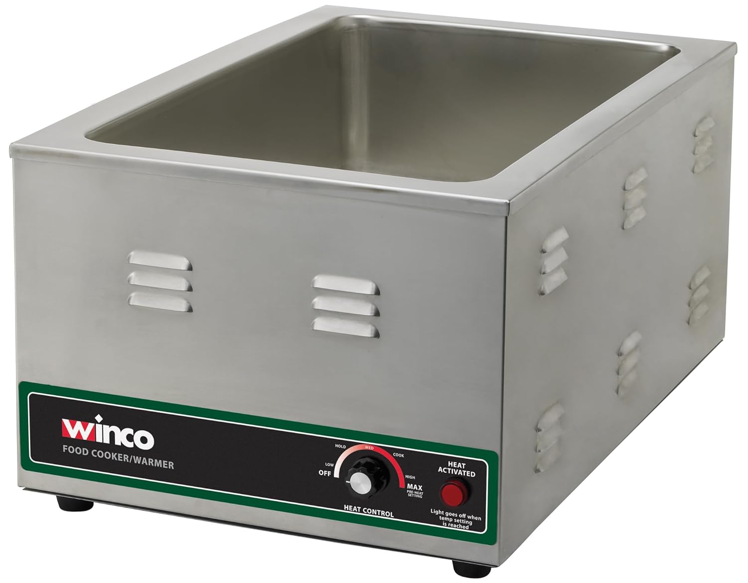 Winco FW-S600 Electric Food Cooker/Warmer, 1500-watt,Stainless Steel,Medium