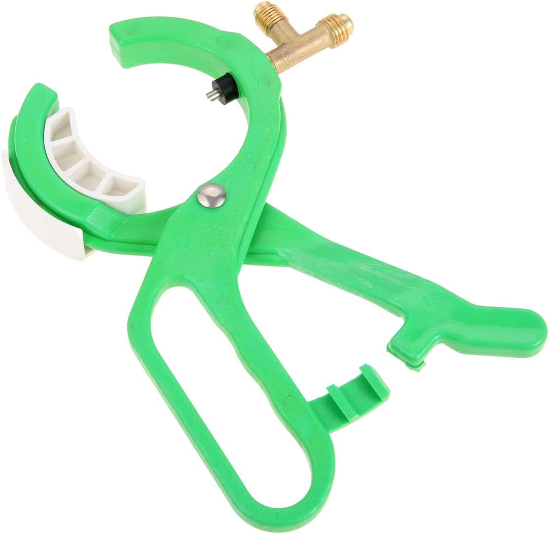 R134A R12 Side Can Tap, 3-in-1 Side Mount Can Tap Valve, 1/4'' SAE 1/2'' Thread R134a Refrigerant Dispenser Kit for Car AC Refrigerant Manifold System, (Green)