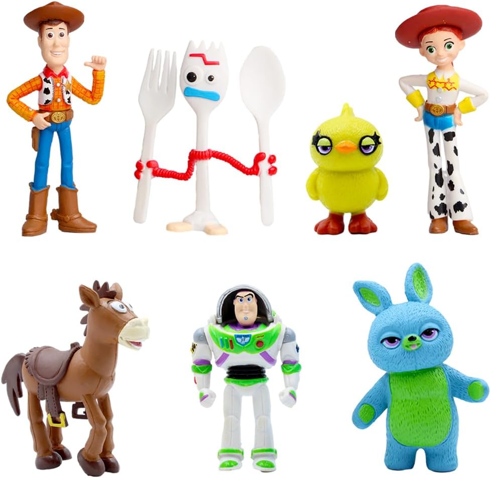 LGQHCE Anime Figure, 7PCS Figures Ornaments PVC Figures Collectible Model Figures Set Birthday Cake Toppers for Kids Birthday Gifts, Collecting Toy, Desktop Ornament