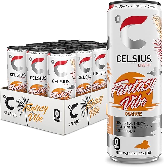 Celsiuss Energy Drink 12x355ml | NAEM (355ml (Pack of 12), Fantasy Vibe)