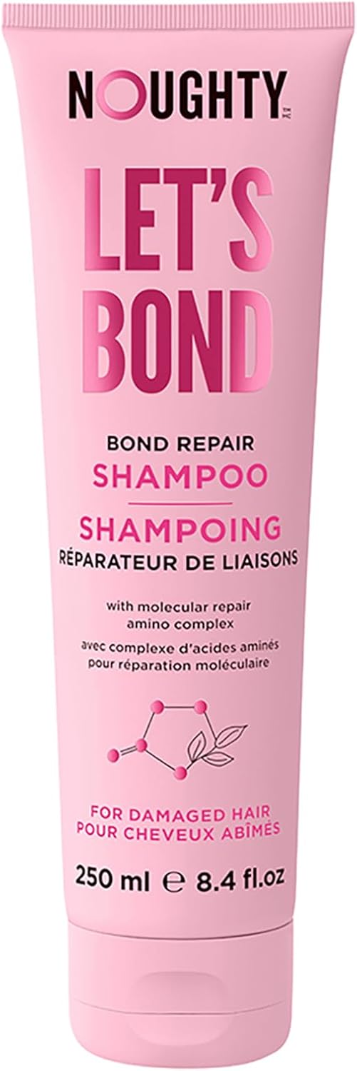 Noughty Let's Bond Builder Shampoo for Repair, Restorative Formula for Chemically Treated and Coloured Hair, Strengthening Formula to Reduce Breakage and Protect Colour for Longer, 250ml