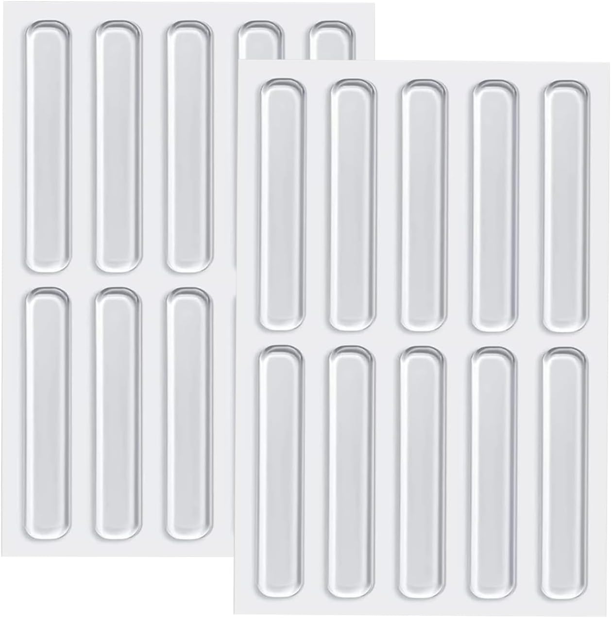 20 Pcs Furniture Bumpers, Silicone Clear Furniture Bumper Strips, Cabinet Transparent Bumpers Pads, Adhesive Bumper Pads Clear Bumper, Transparent Cabinet Bumpers for Doors and Furniture Protectors