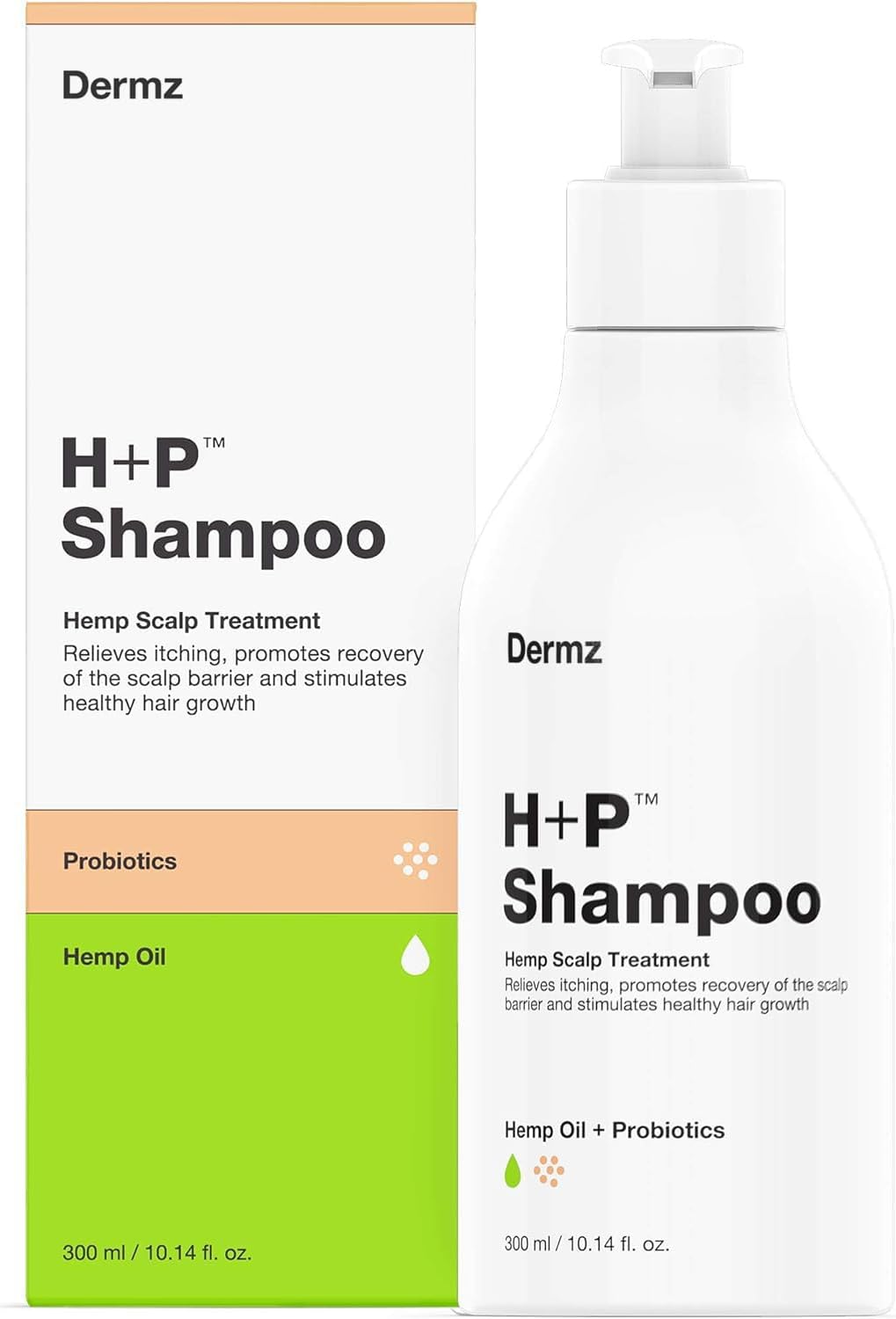 Dermz H+P Psoriasis Scalp Treatment Shampoo: Dandruff Scalp Treatment. Helps with Eczema, Itchy Dry Scalp Shampoo & Seborrheic Dermatitis. 300ml