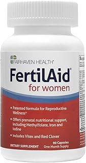 Fairhaven Health FertilAid for Women | Prenatal Multivitamin Fertility Supplements for Women | Conception for her with Vitex and Folate | Support Cycle Regularity and Ovulation* | 90 Capsules