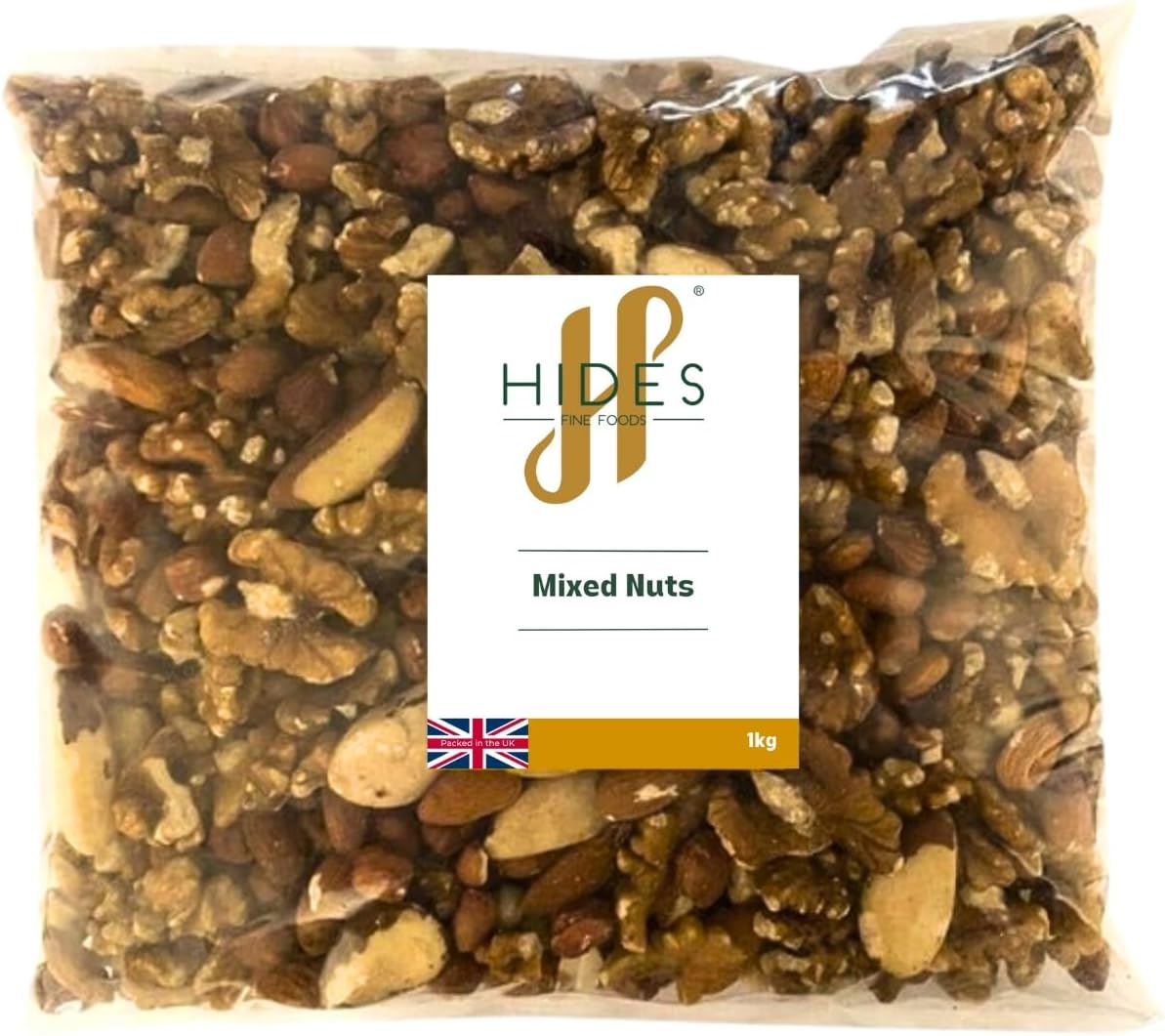 Hides Fine Foods - Mixed Nuts 1kg - GMO Free - Suitable for Vegetarians - Great for Baking - Flapjacks, - Breakfast - Granola - Trail Mix - Cooking - Snacking