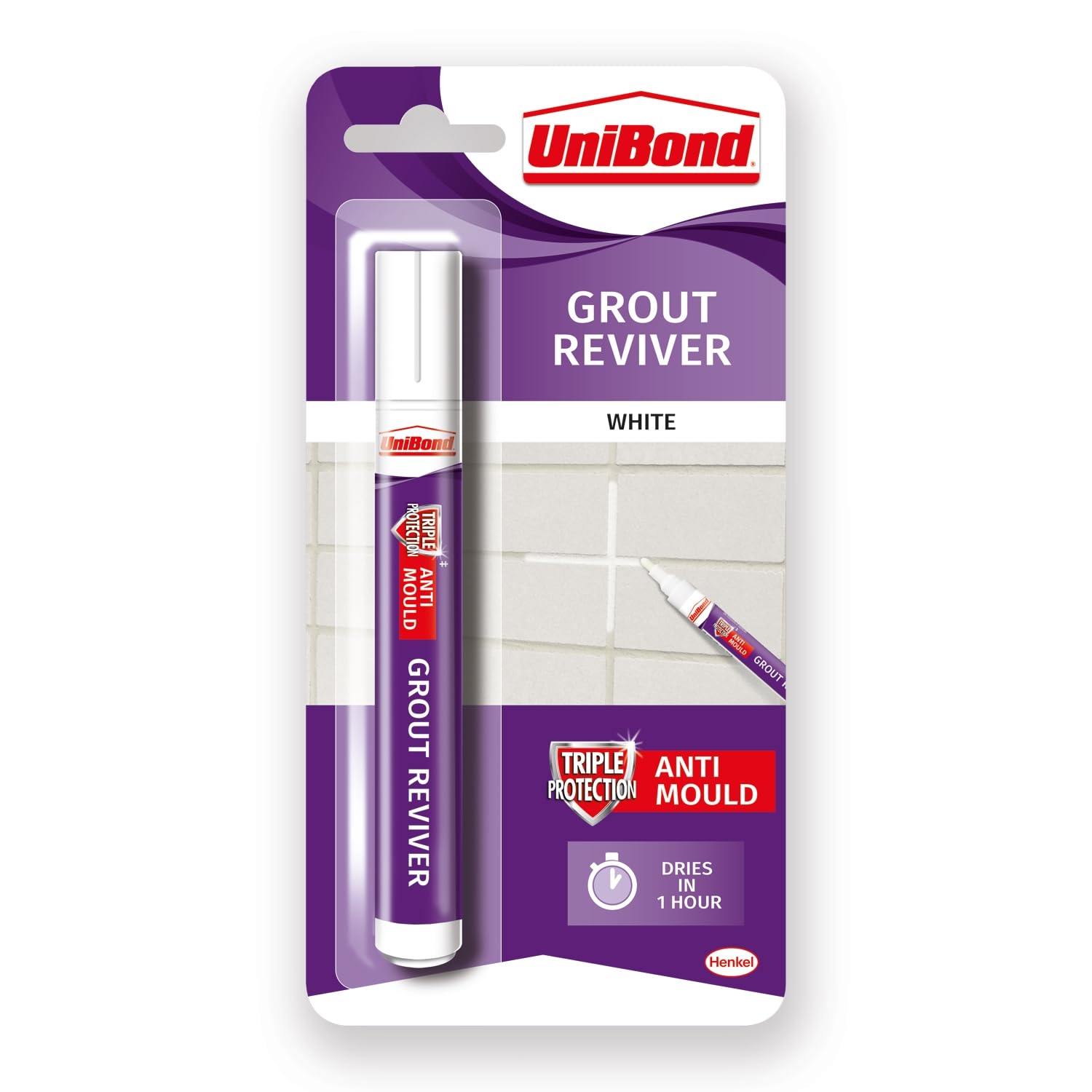 Unibond Grout Reviver For Walls (pen), 7ml Ice White (1878160)