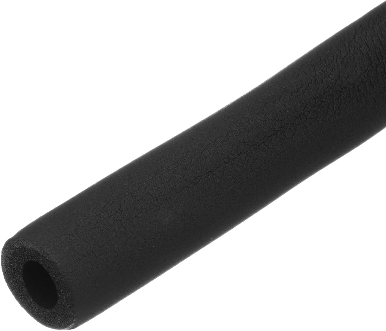 M METERXITY Pipe Insulation Foam Tube, 5/8"(16mm) ID x 6Ft Pipe Cover Wrap Roll, Hollow Pipe Cover for AC Unit/Guitar Stands/Exercise Machine Handle/Roof Rack [Black]