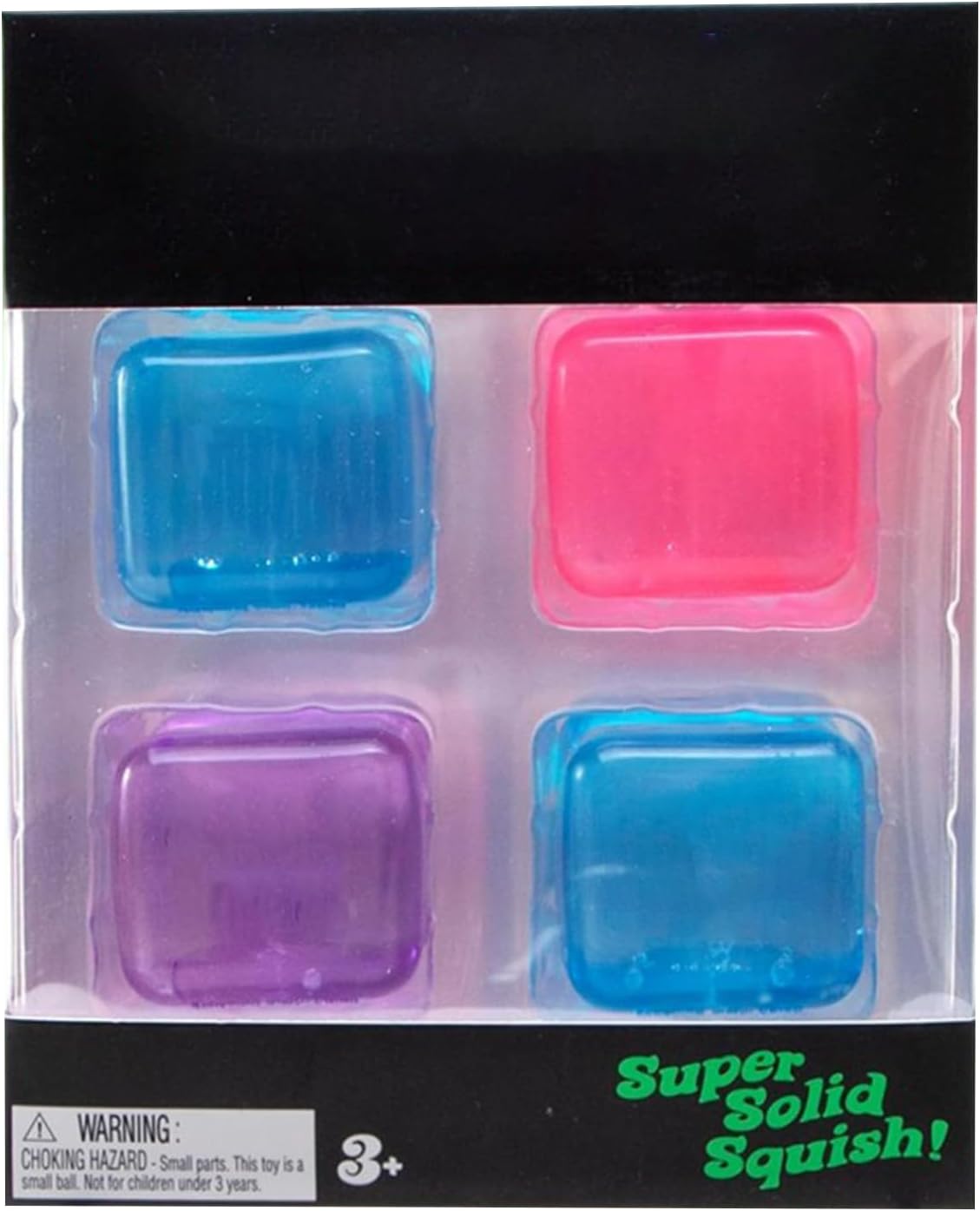 Nee doh Ice Cube Squeeze Toys: Stress Relief Fidget Squishy Stress Balls - Soft Elastic Sensory Toys for Relaxation and Focus - Reusable Squeeze Stress Relief Toys (4pcs)
