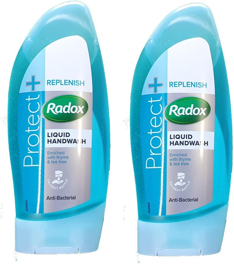 Radox Antibacterial Liquid Handwash Protect + Replenish With Thyme & Tea Tree, 2 Pack (250ml x 2)