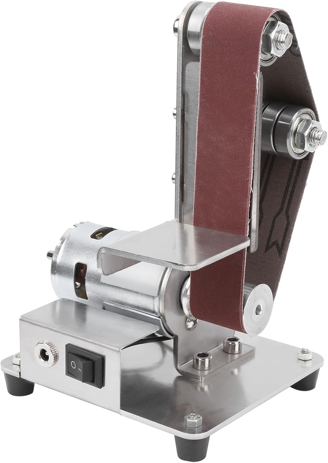 Ejoyous Belt Sander, Multifunctional Grinder Mini Electric Sander DIY Polishing Grinding Machine with 10Pcs Sanding Belts, Bench for Derusting Stripping Paint 110‑240V